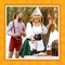 4E's Novelty Oktoberfest Hat with Braids for Women – White Bonnet with Blonde Braids and Red Ribbons – Oktoberfest Costume Accessory, German Festival Outfit and Dress Up Party Supplies